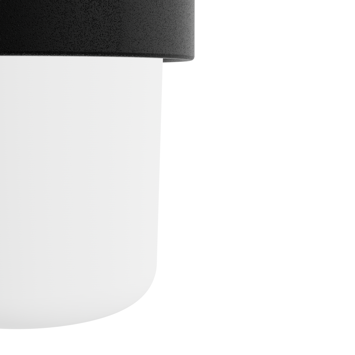 Station 5-inch 1-light Natural Black Iron Pendant with Frosted Cased White Glass