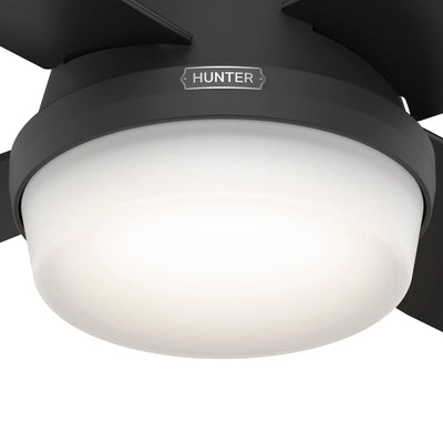 52 inch Dempsey Matte Black Ceiling Fan with LED Light Kit and Handheld Remote