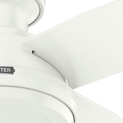 44 inch Dempsey Fresh White Low Profile Ceiling Fan and Handheld Remote