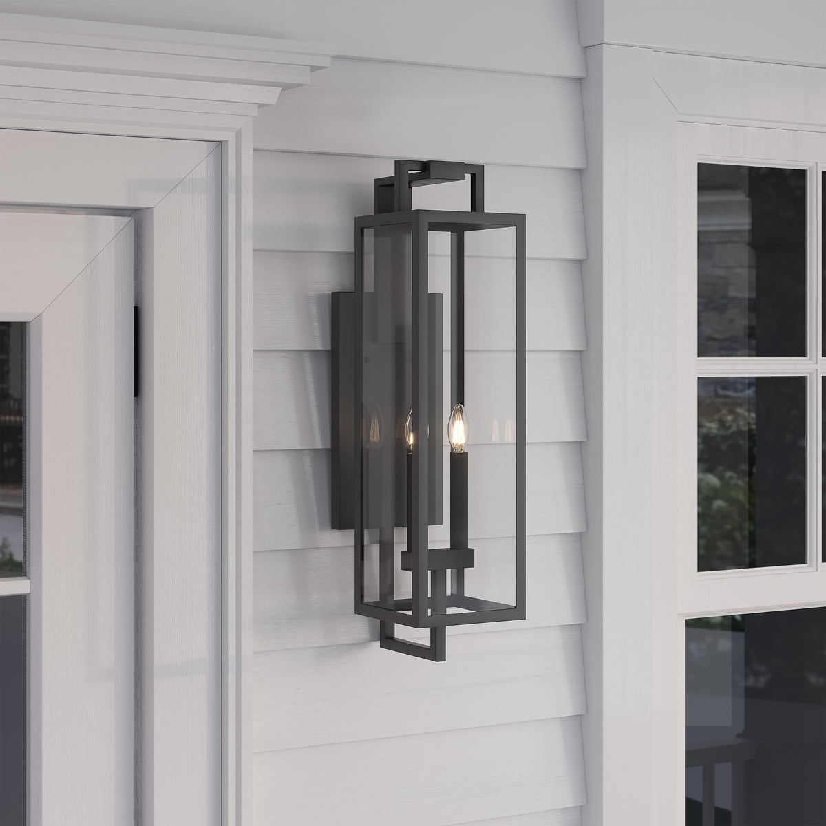 6'' Lamont Textured Black 2 Light Wall Sconce