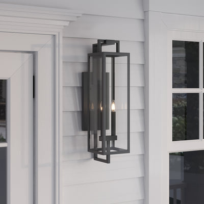 6'' Lamont Textured Black 2 Light Wall Sconce
