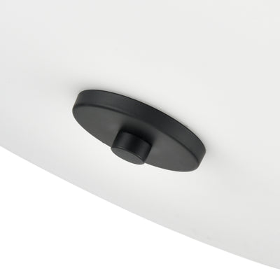 11.25'' Laphia Matte BlackEtched Opal 3 Light Semi-Flush Mount