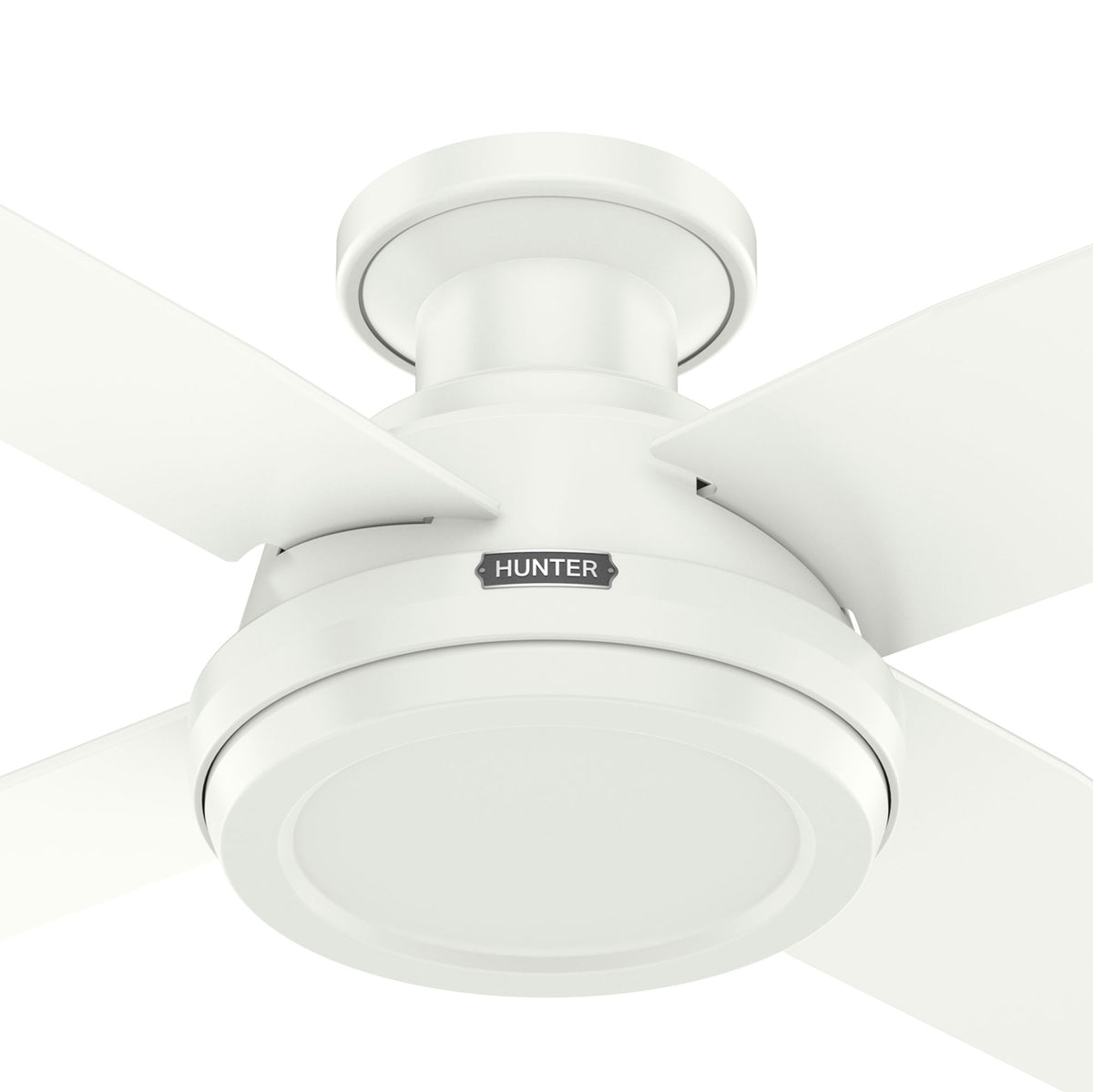 44 inch Dempsey Fresh White Low Profile Ceiling Fan and Handheld Remote