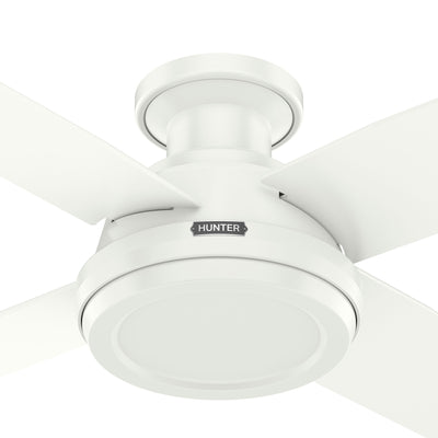 44 inch Dempsey Fresh White Low Profile Ceiling Fan and Handheld Remote