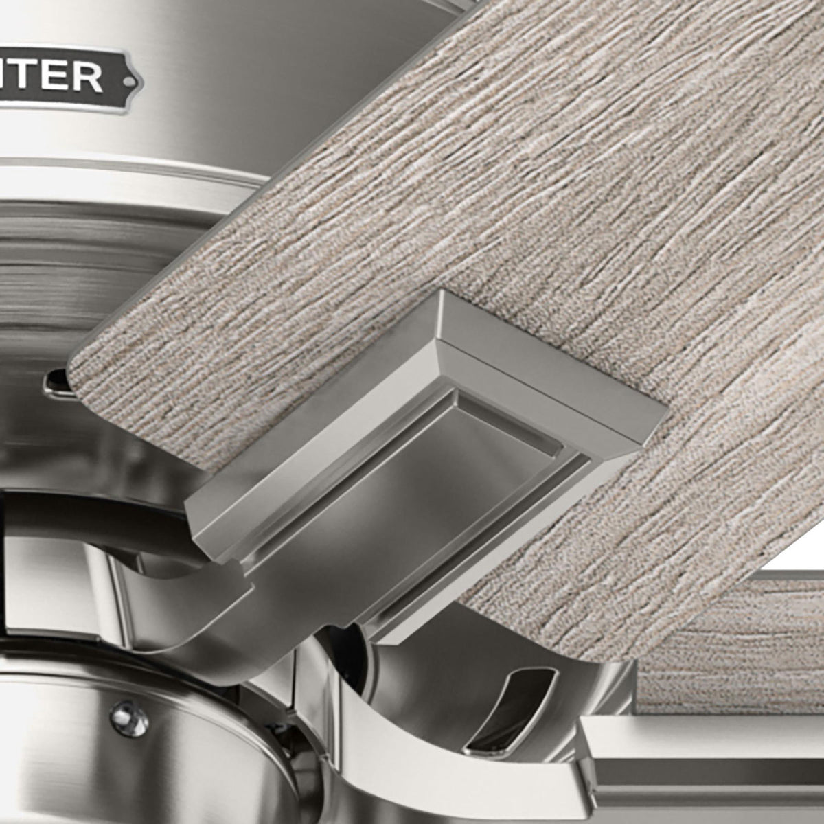 52 inch Fonthill ENERGY STAR® HunterExpress Brushed Nickel Ceiling Fan with LED Light Kit and Handheld Remote