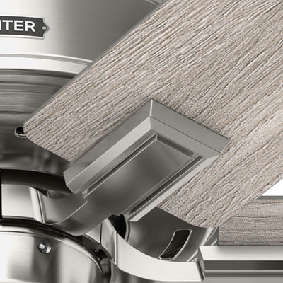 52 inch Fonthill ENERGY STAR® HunterExpress Brushed Nickel Ceiling Fan with LED Light Kit and Handheld Remote
