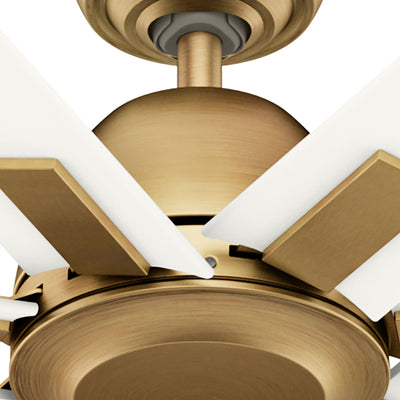 Casablanca 72 inch Bayhaven ENERGY STAR® Alturas Gold Damp Rated Ceiling Fan and Wall Control and Handheld Remote