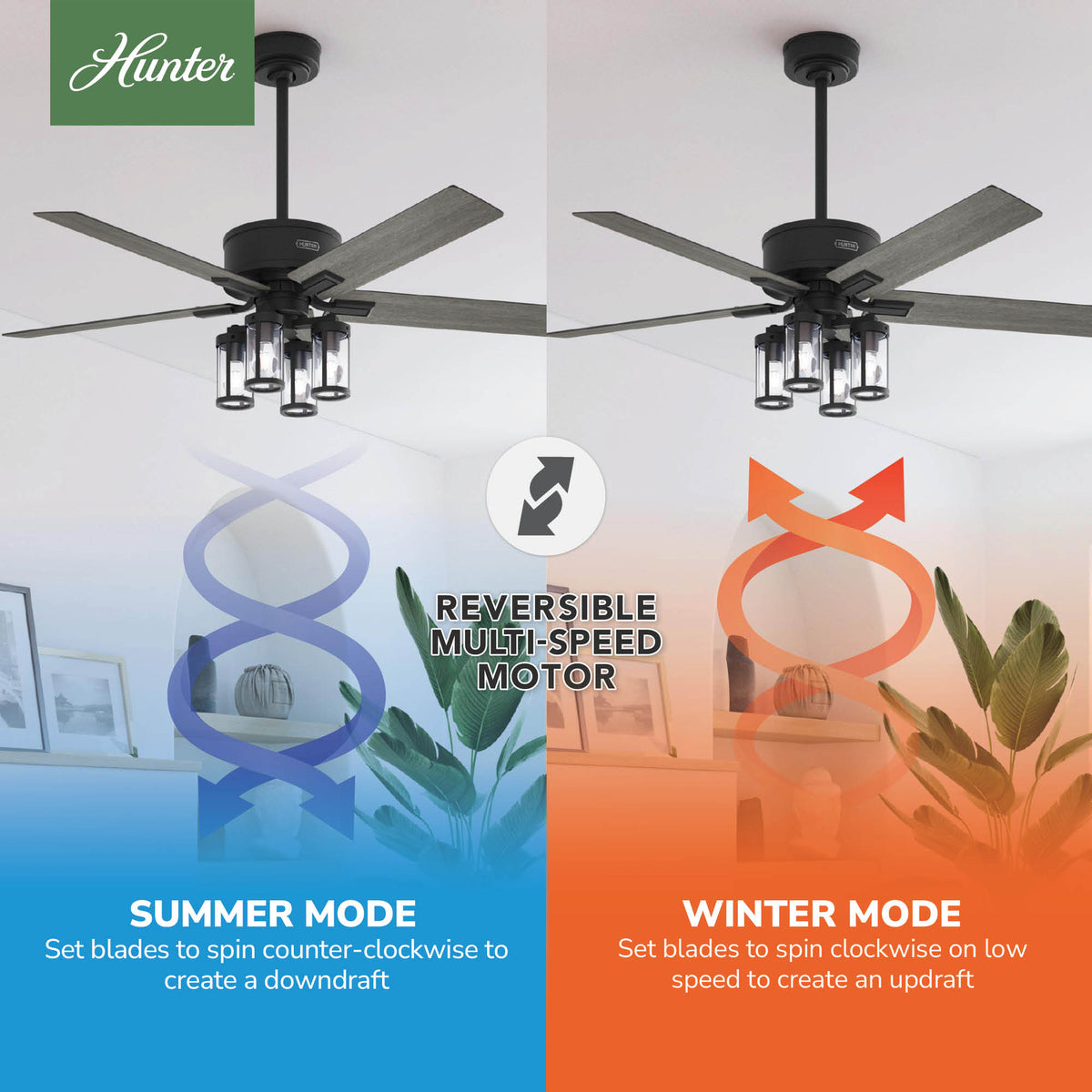 52 inch Astwood II  Matte Black Ceiling Fan with LED Light Kit and Handheld Remote
