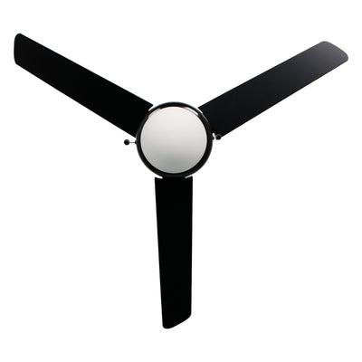 52 Inch Contempo IV AC Black Indoor Ceiling Fan 3-Blade Reversible