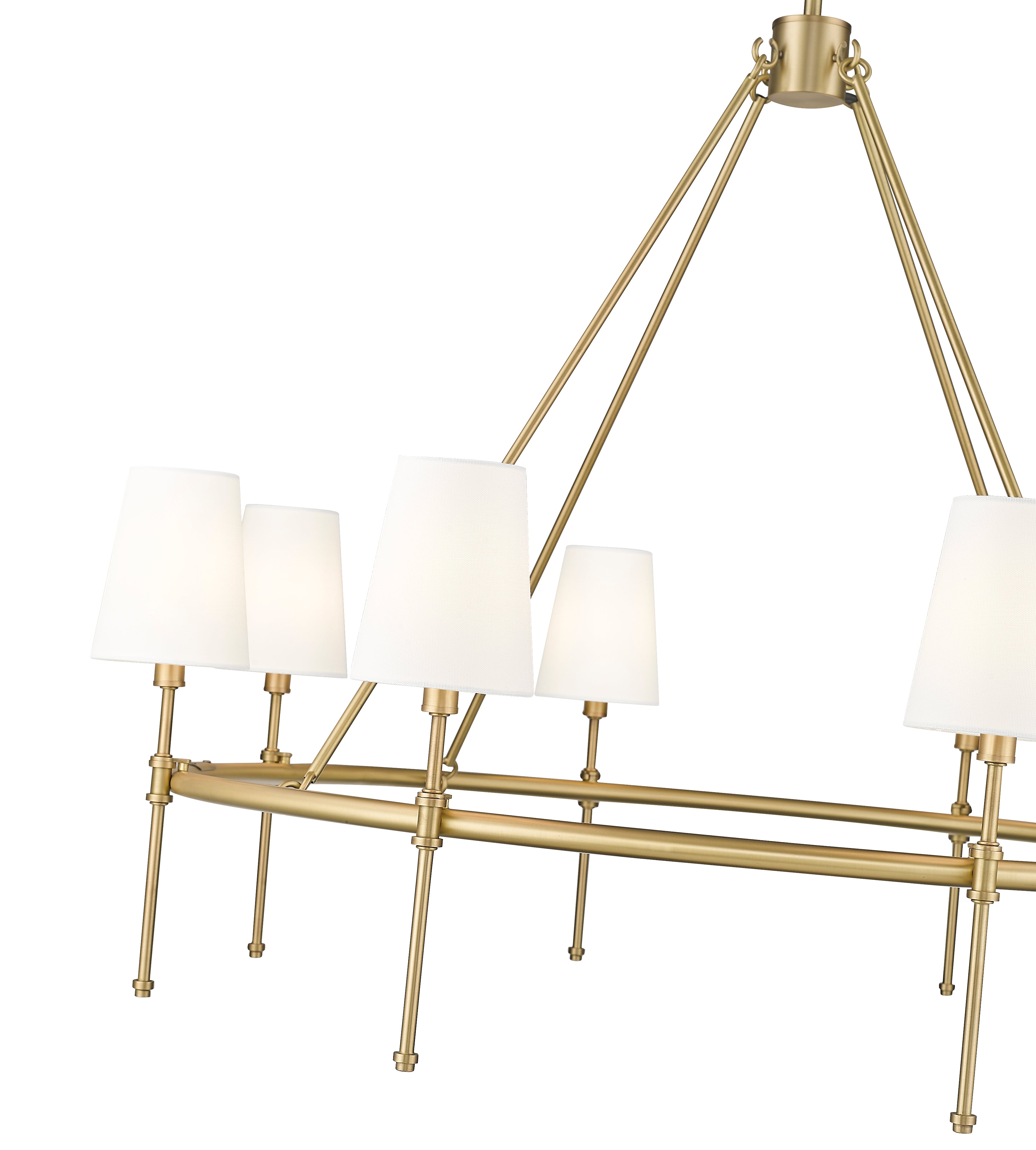 31.5'' Adorra Vintage Brass 8 Light Chandelier