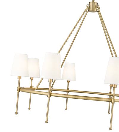 31.5'' Adorra Vintage Brass 8 Light Chandelier