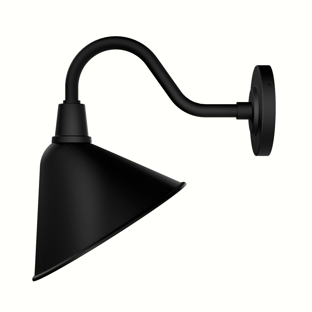 Cassius 10-inch 1-light Matte Black Outdoor Wall Light with Metal Shade