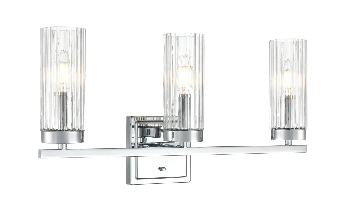 21'' Iversen Polished Chrome 3 Light Bath Vanity