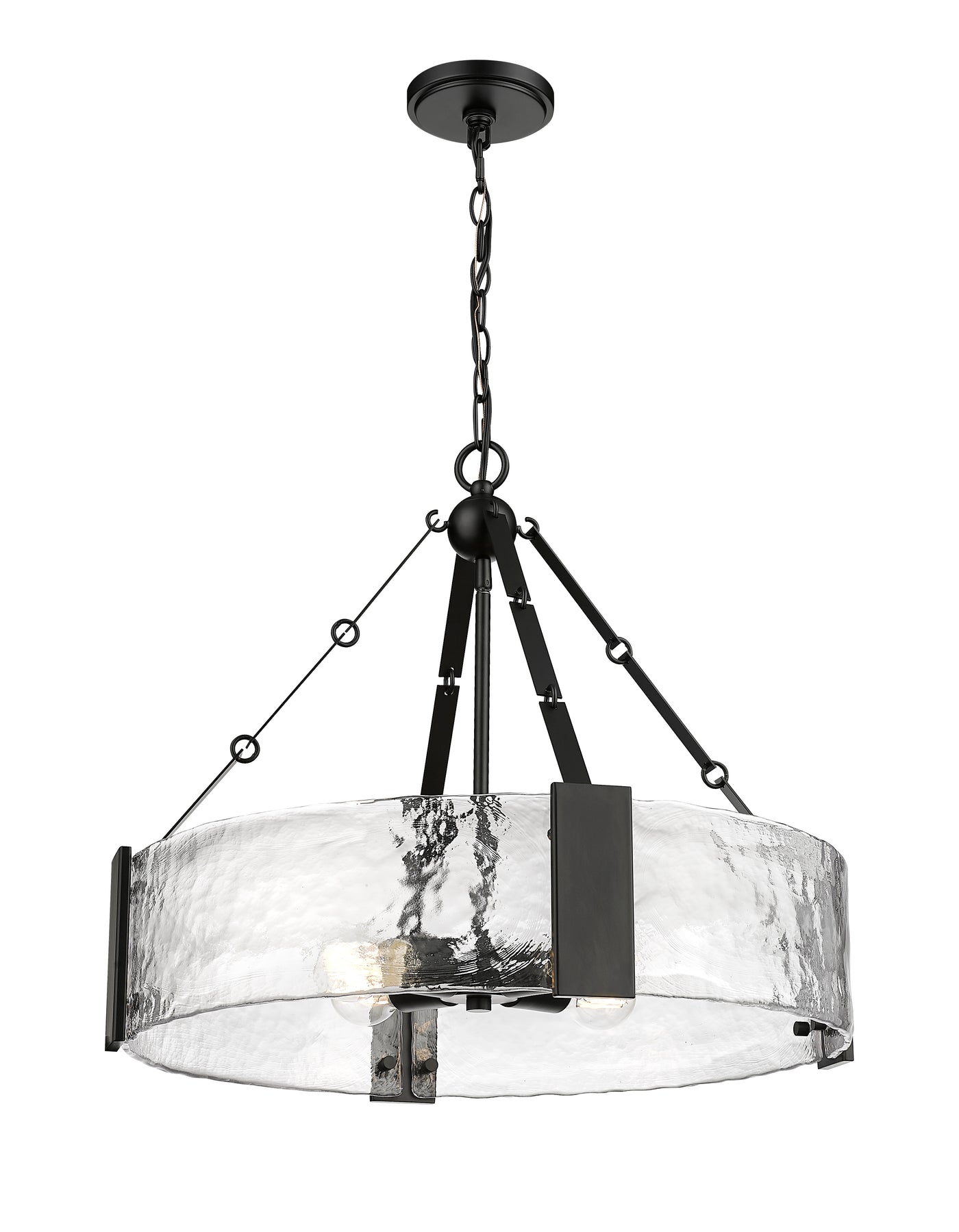 21'' Rezi Matte Black 4 Light Pendant