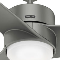 54 inch Havoc Matte Silver WeatherMax Indoor / Outdoor Ceiling Fan with LED Light Kit and Wall Control