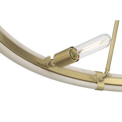 29'' Rovessa Vintage Brass 6 Light Chandelier