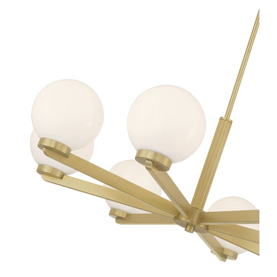 10.5'' Ardeva Vintage Brass 8 Light Chandelier