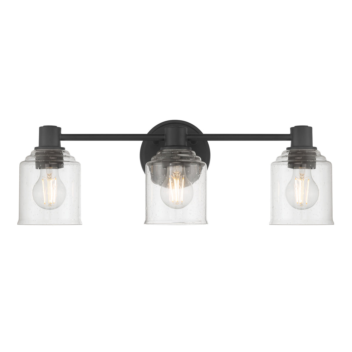 22.5'' Vessair Matte Black 3 Light Bath Vanity