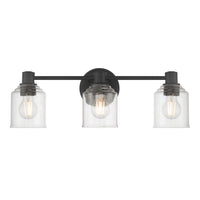 22.5'' Vessair Matte Black 3 Light Bath Vanity