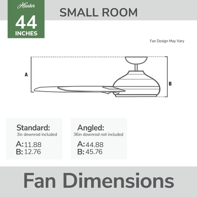 44 inch Kennicott Matte Bronze Damp Rated Ceiling Fan and Wall Control