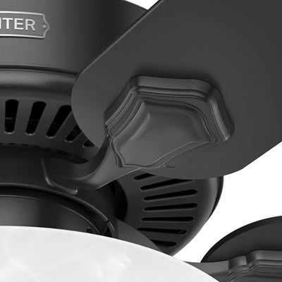 44 inch Swanson ENERGY STAR® Matte Black Ceiling Fan with LED Light Kit and Pull Chain