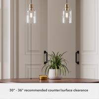 Lochemeade 4.5-inch 1-light Alturas Gold Pendant with Clear Seeded Glass
