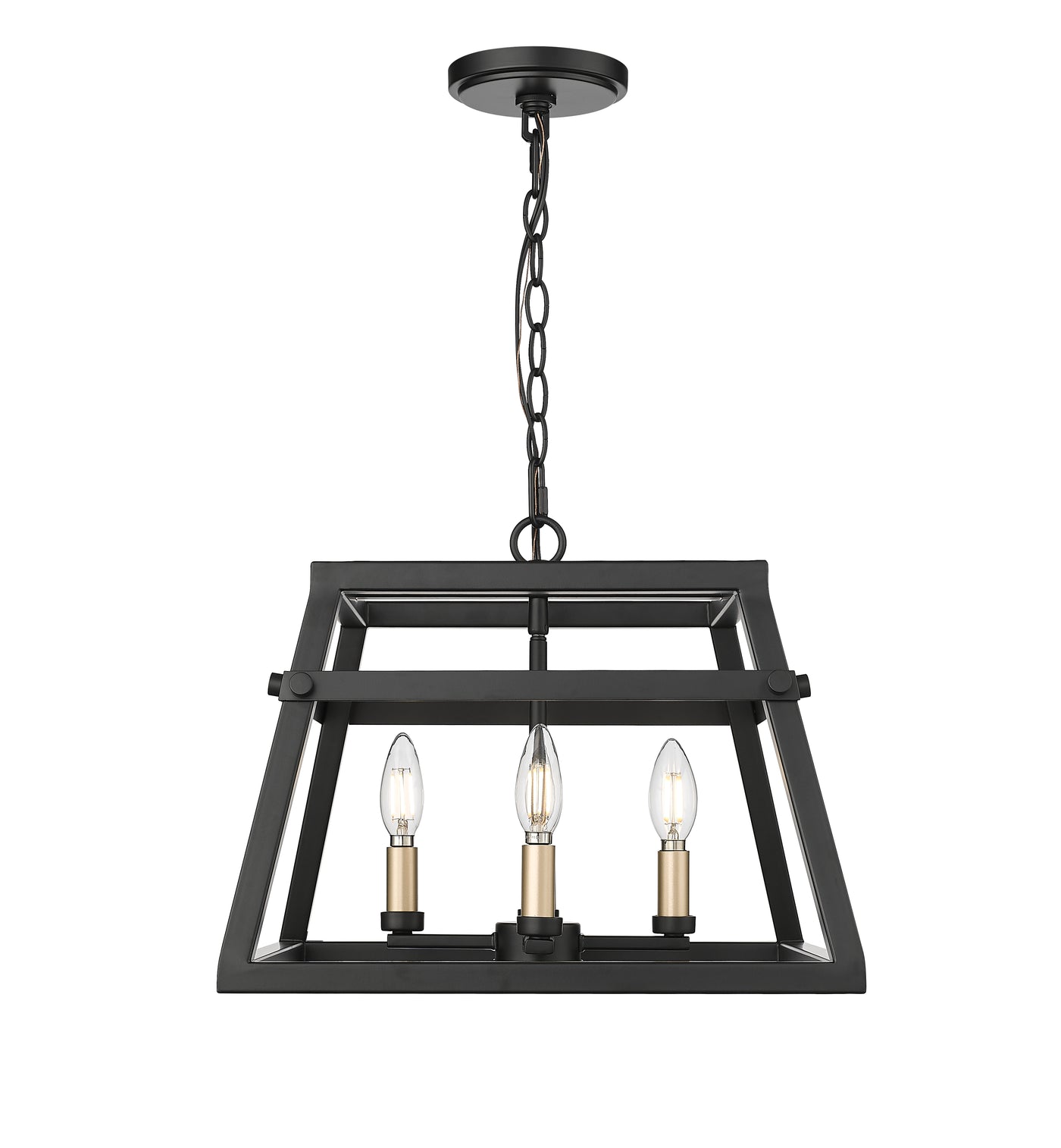 13'' Tellsa Matte Black 4 Light Pendant