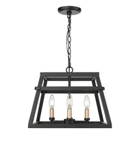 13'' Tellsa Matte Black 4 Light Pendant