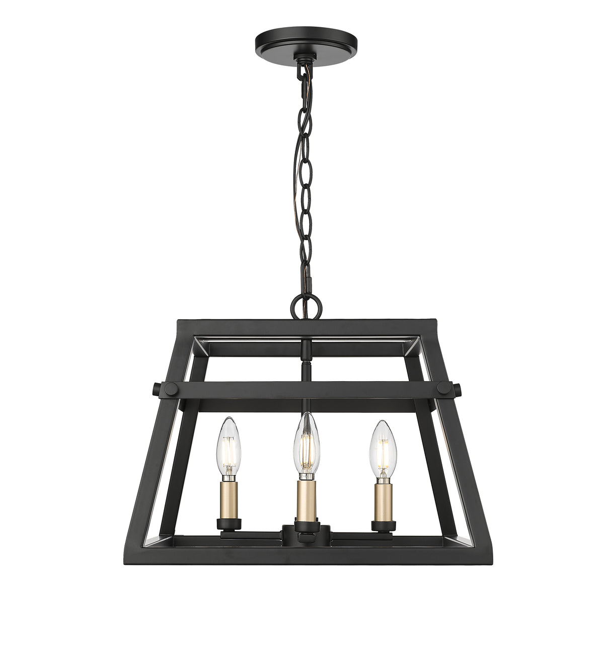 13'' Tellsa Matte Black 4 Light Pendant