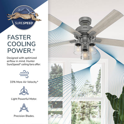 52 inch Hartland Noble Bronze Ceiling Fan with LED Light Kit and Handheld Remote