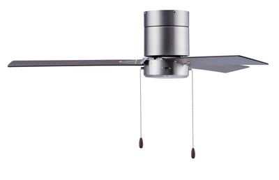 52 Inch Sabio AC Brushed Nickel Indoor Ceiling Fan 3 Walnut Blade Reversible