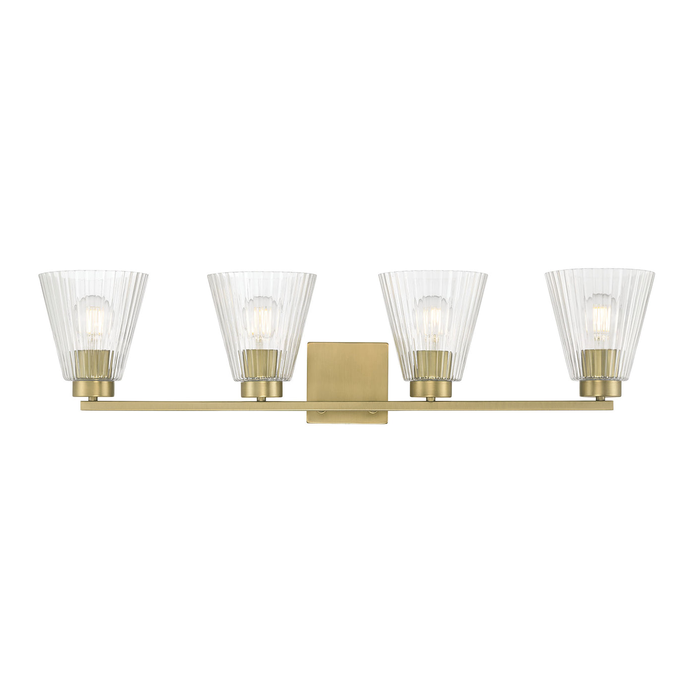 31.75'' Riville Vintage Brass 4 Light Bath Vanity