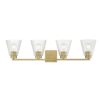 31.75'' Riville Vintage Brass 4 Light Bath Vanity