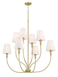 38.25'' Mairbourne Vintage Brass 8 Light Chandelier