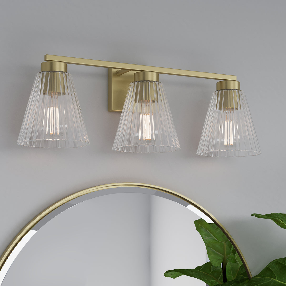 22.75'' Riville Vintage Brass 3 Light Bath Vanity
