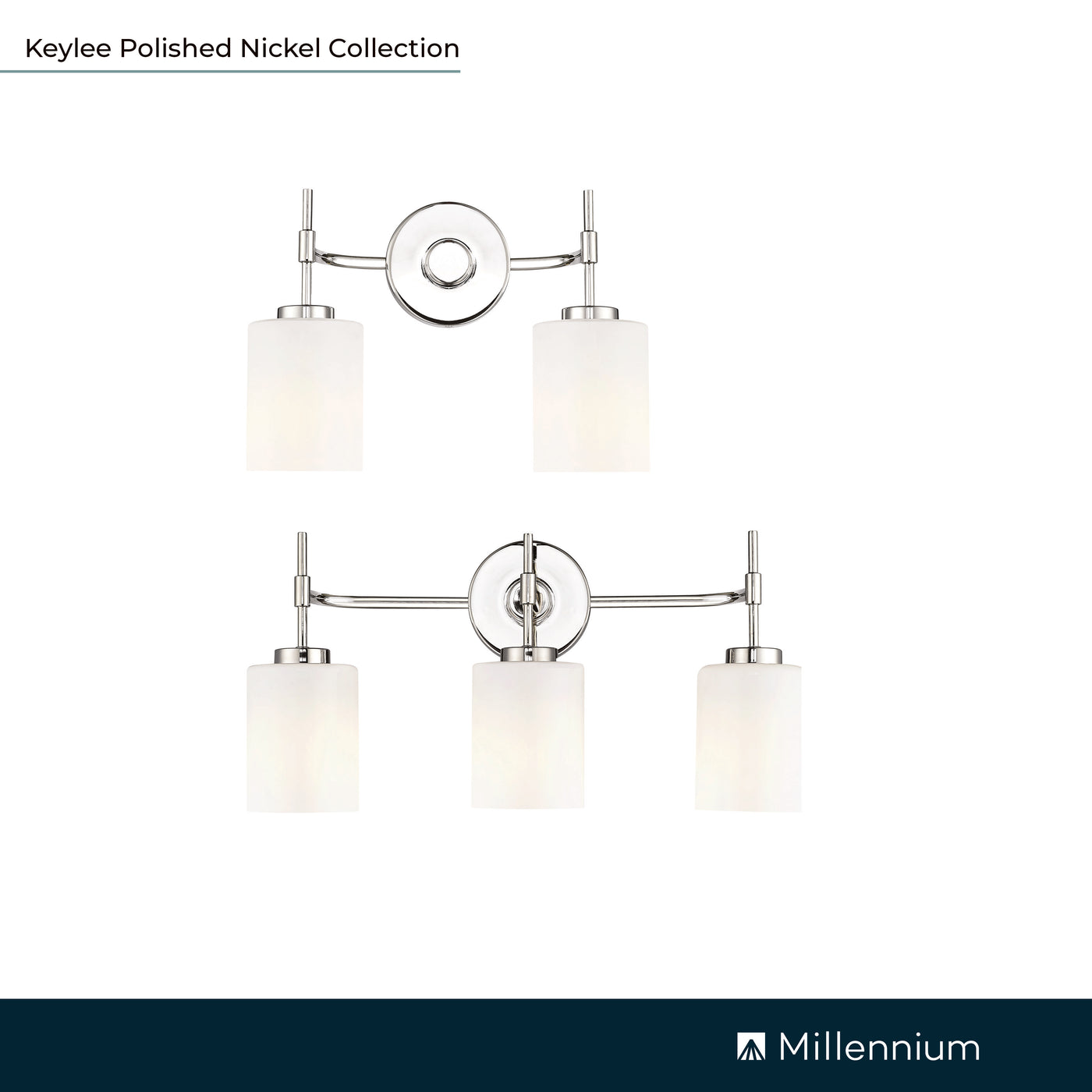 15.5'' Keylee Polished Nickel 2 Light Bath Vanity