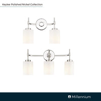 22'' Keylee Polished Nickel 3 Light Bath Vanity