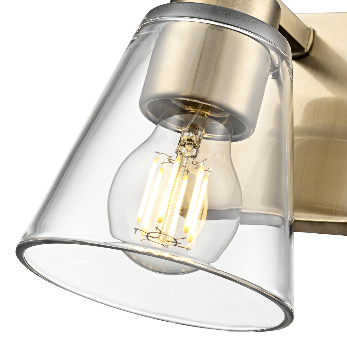 6.75-inch Strayhan Modern Gold 1-Light Clear Glass Wall Sconce