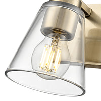6.75-inch Strayhan Modern Gold 1-Light Clear Glass Wall Sconce