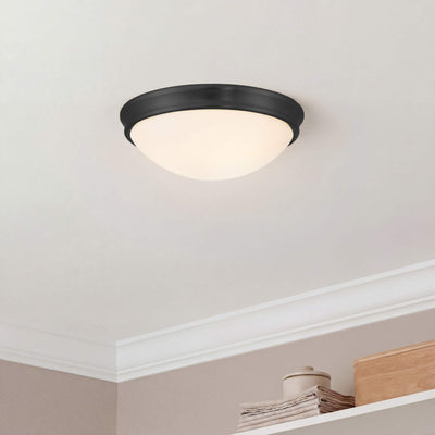 5'' Baumann Matte Black 3 Light Flush Mount