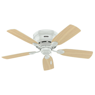 42 inch Low Profile White Low Profile Ceiling Fan and Pull Chain