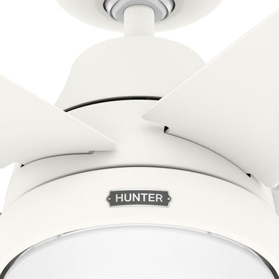 60 inch Aerodyne Wi-Fi ENERGY STAR® Matte White Ceiling Fan with LED Light Kit and Handheld Remote