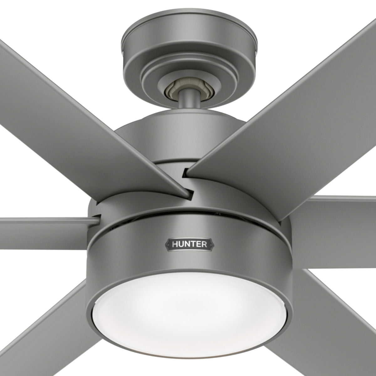 72 inch Solaria ENERGY STAR® Matte Silver Damp Rated Ceiling Fan with LED Light Kit and Wall Control