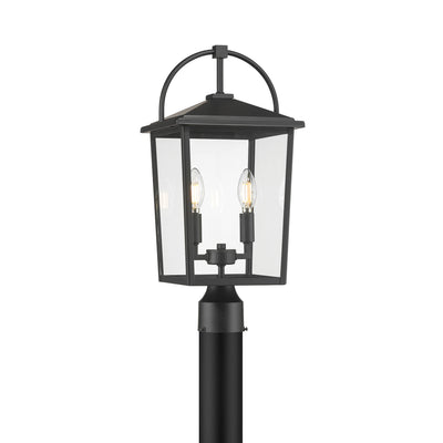 19.75'' Strathden Powder Coated Black 2 Light Post Lantern