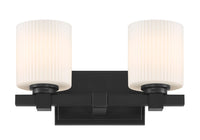 14'' Abelson Matte Black 2 Light Bath Vanity