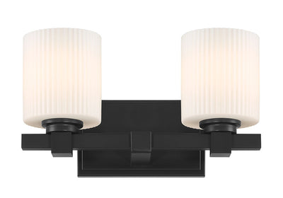 14'' Abelson Matte Black 2 Light Bath Vanity