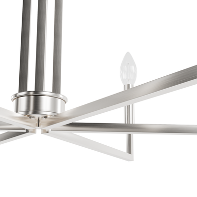Bearden 30-inch 6-light Brushed Nickel Chandelier