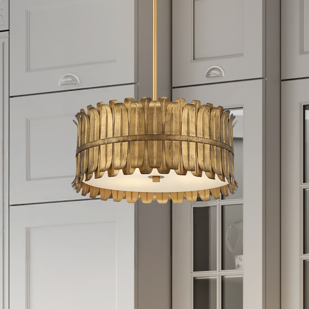 Zola 26-inch 10-light Matte Black Chandelier with Matte Black Metal Shade