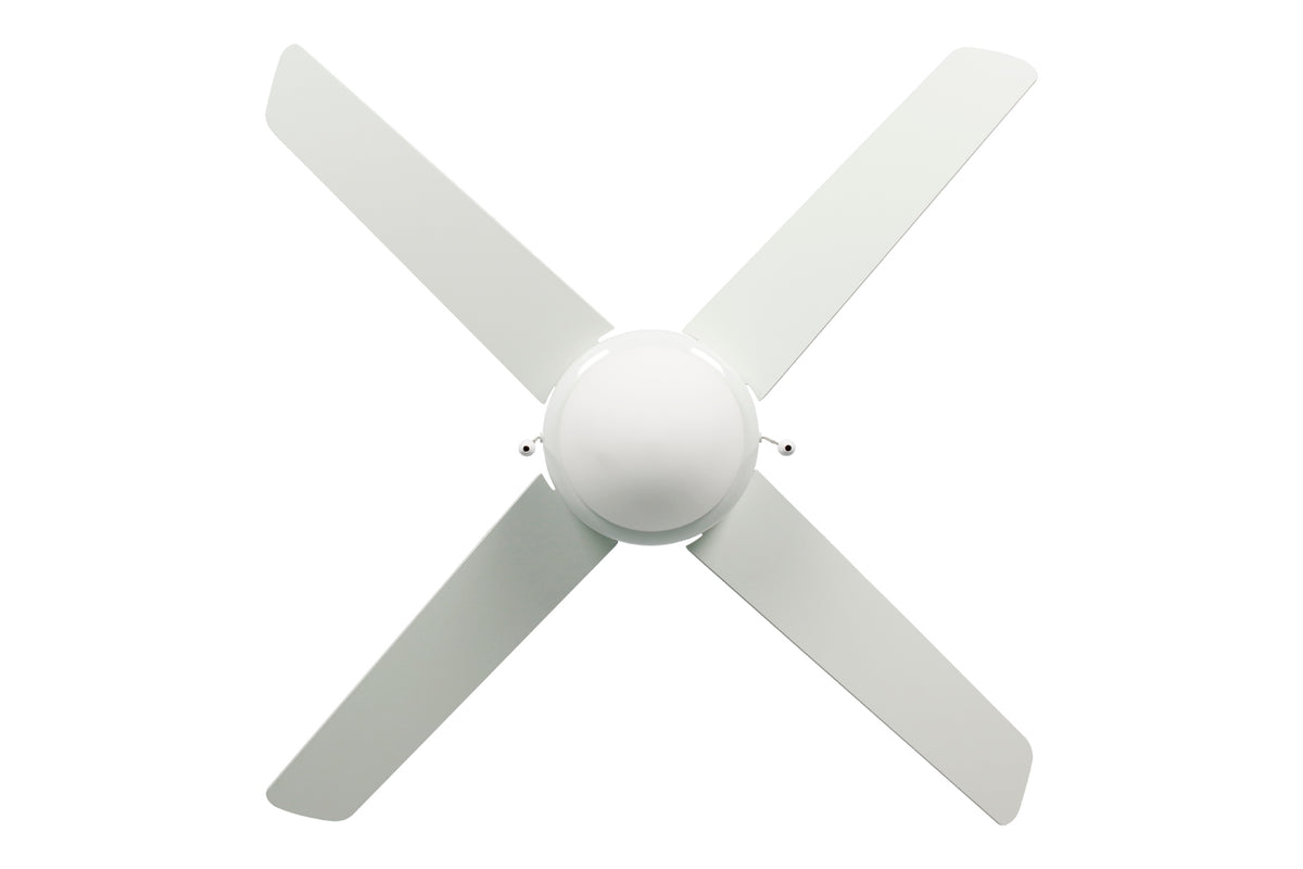 52 Inch Europa IV AC White Indoor Ceiling Fan 4-Blade Reversible
