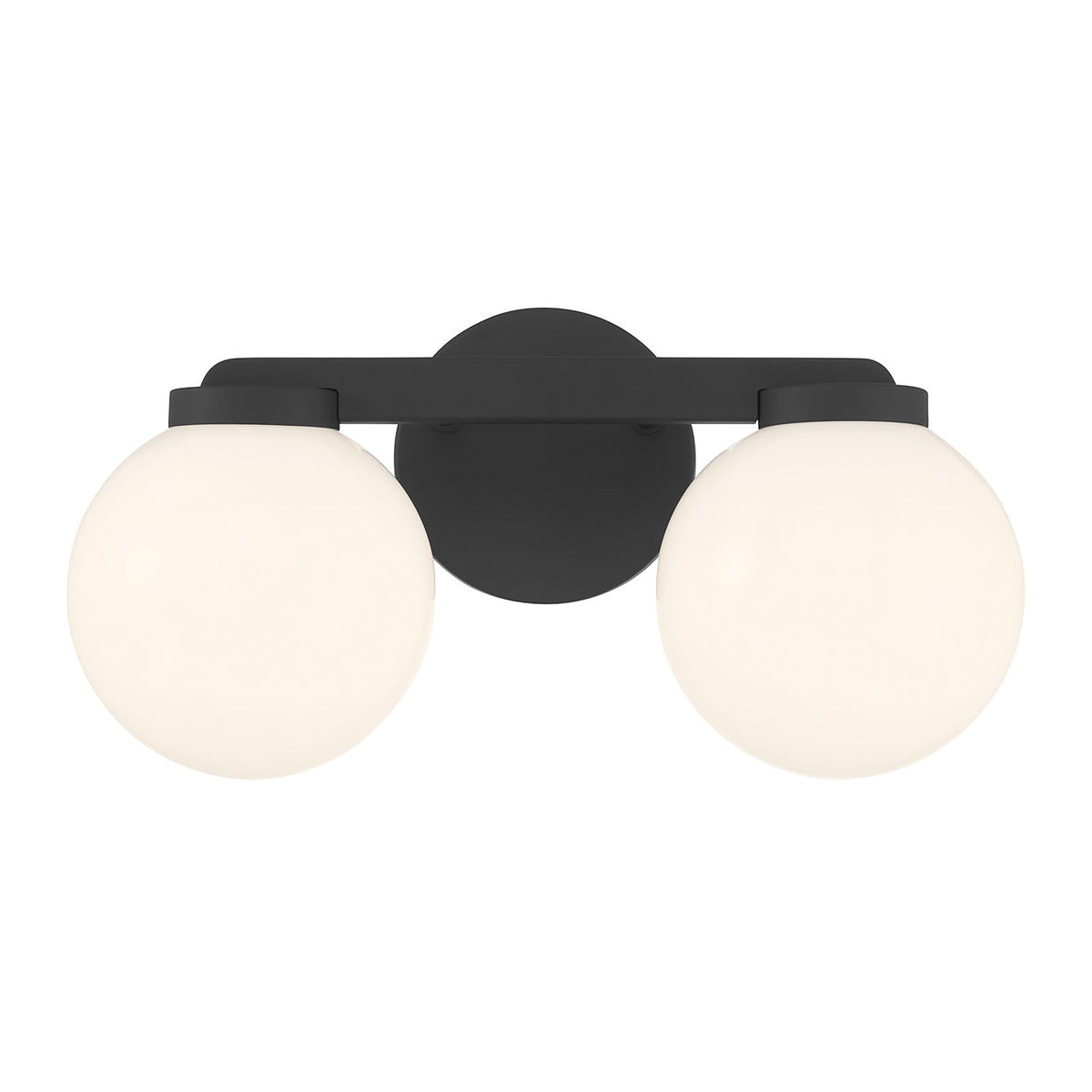 14'' Ardeva Matte Black 2 Light Bath Vanity